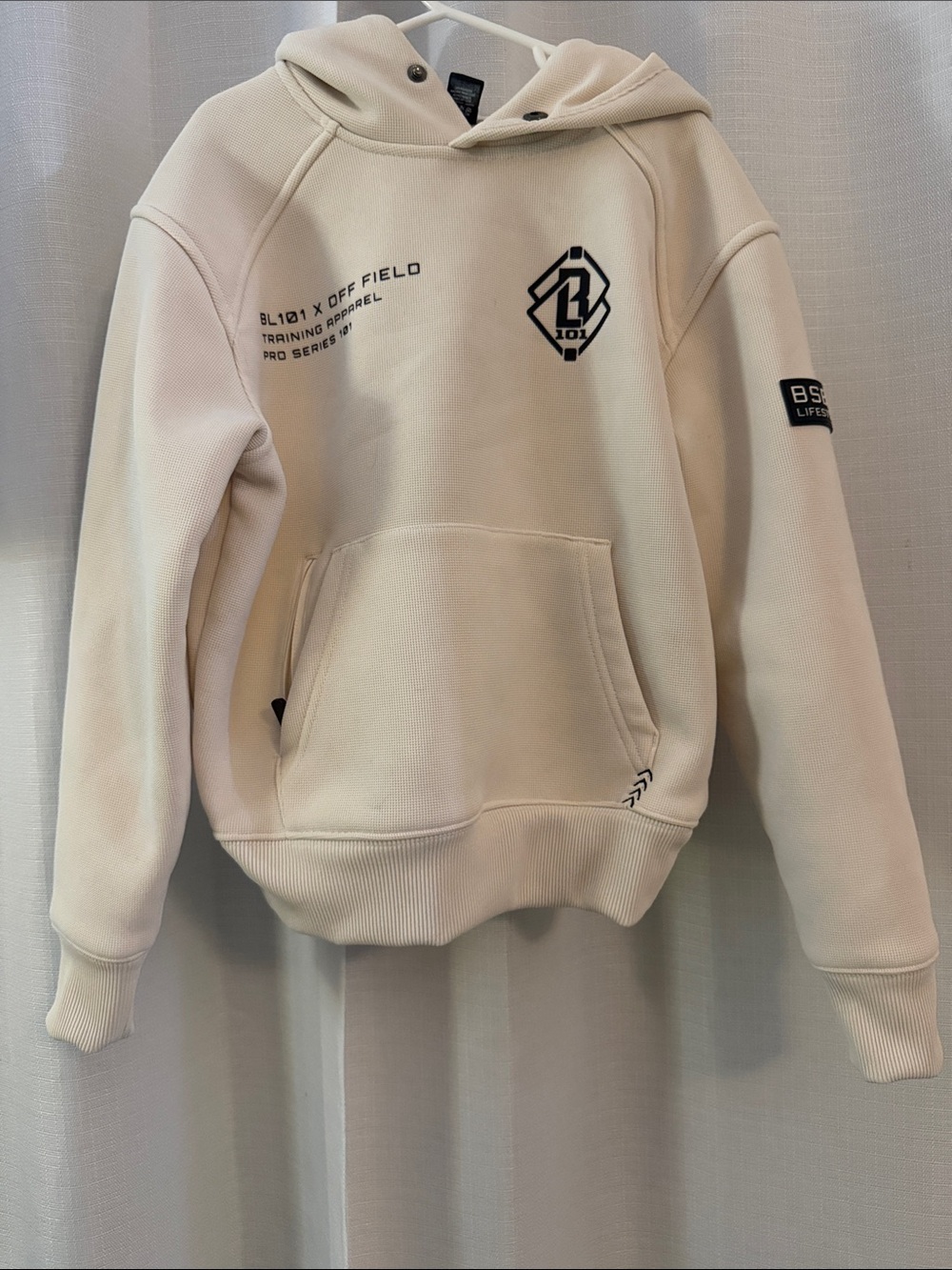Baseball Lifestyle Boys Small Off Field Cream Hoodie